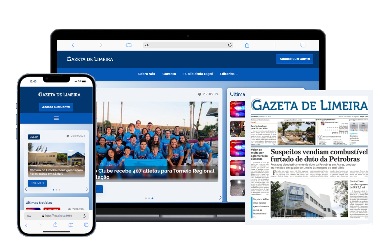 Dispositivos Gazeta de Limeira